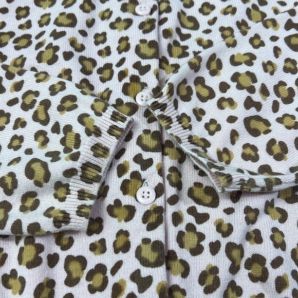 ⭐️4 for $20⭐️ Vintage Gymboree cardigan/sweater pink leopard print size L 10-12 - Picture 3 of 6